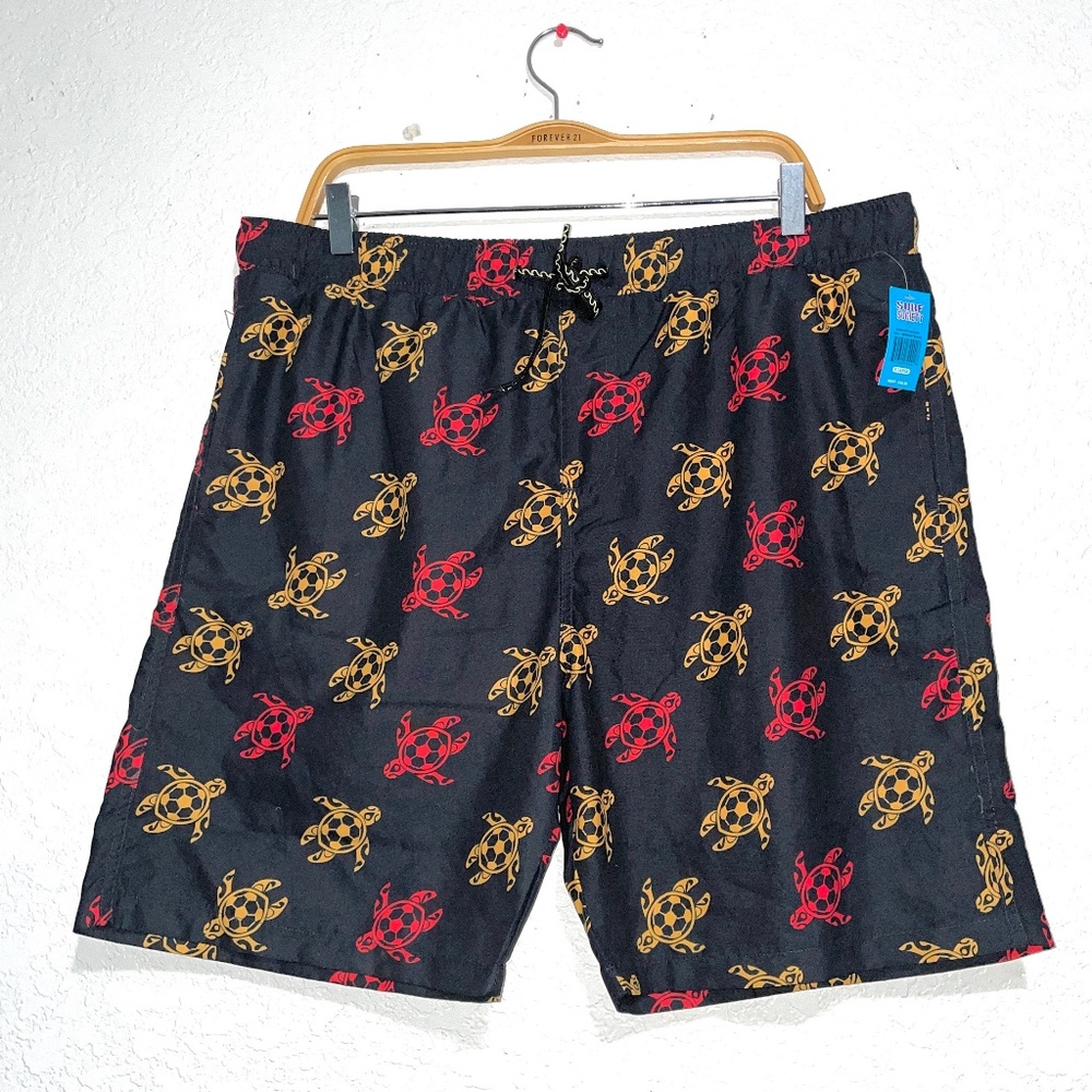 NWT Surf Society Turtle Print Swim Trunks SZ XL